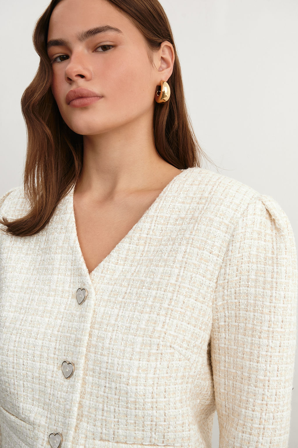 Жакет из твида с объемными рукавами - Mollis фото 3