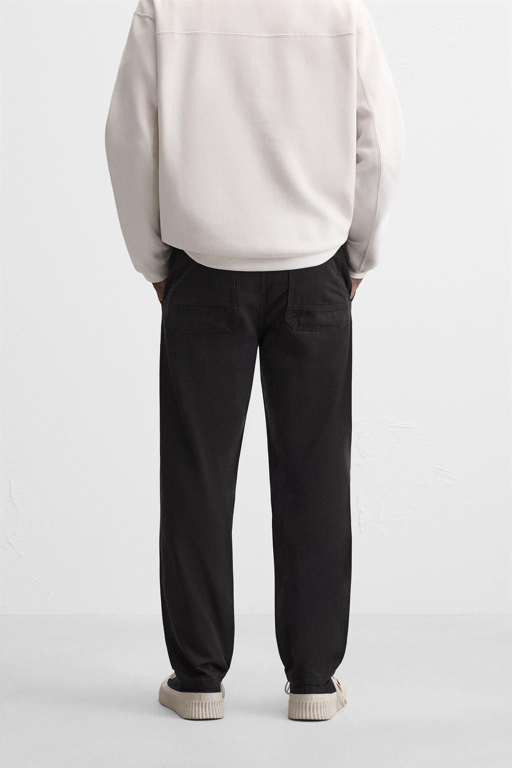 WASHED JOGGER WAIST TROUSERS - Zara фото 20