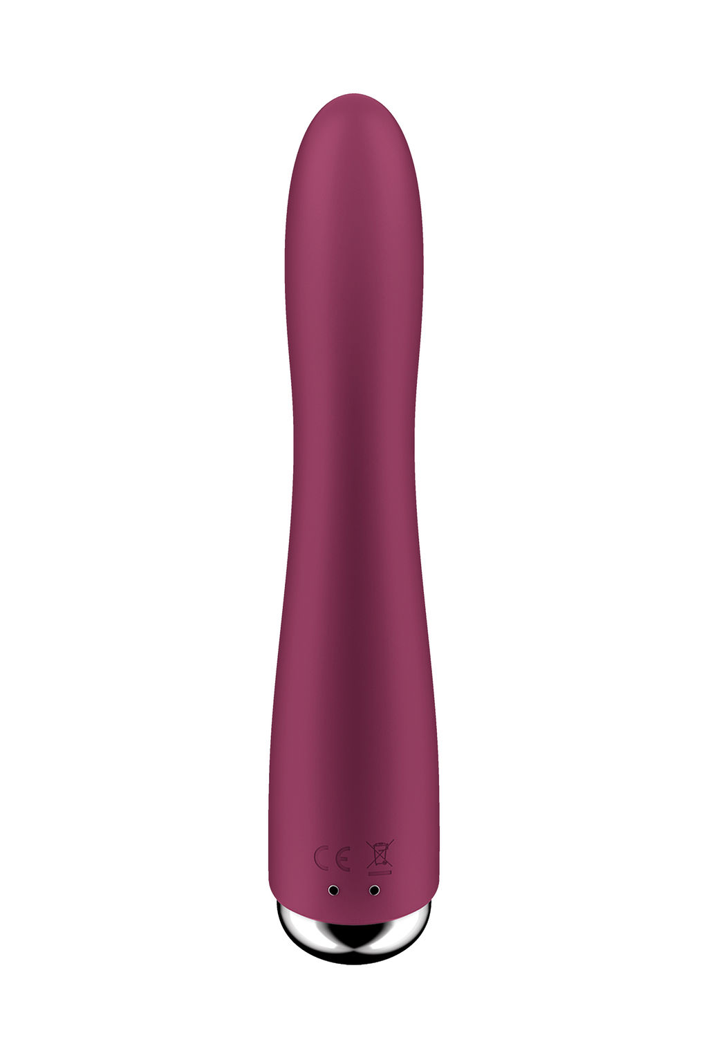 Вибратор для точки G с ротацией Satisfyer Spinning Vibe 1, силикон, бордовый, 17,8 см