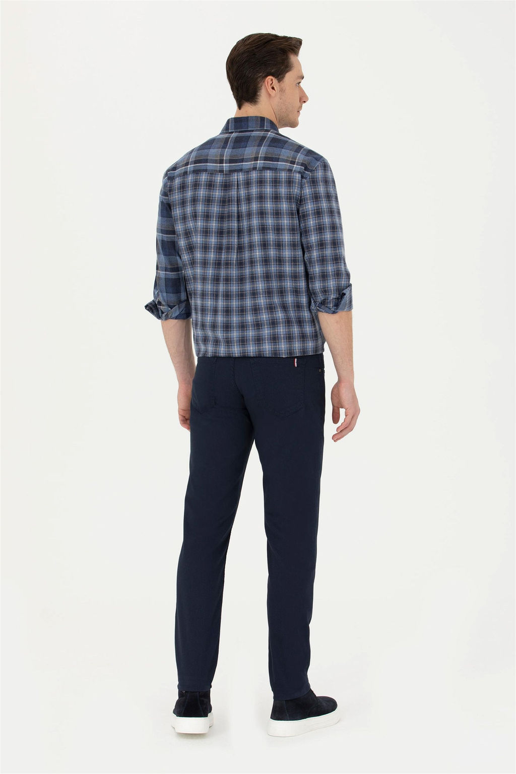 Мужские темно-синие брюки из плотной ткани - U.s. polo assn фото 11