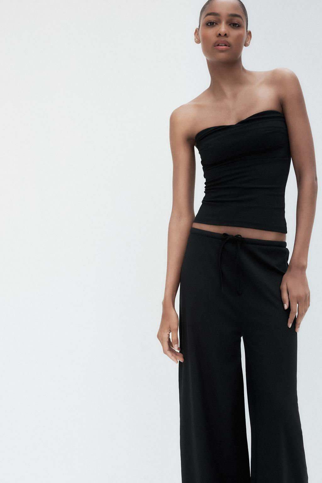 TEXTURED BANDEAU TOP - Zara фото 6