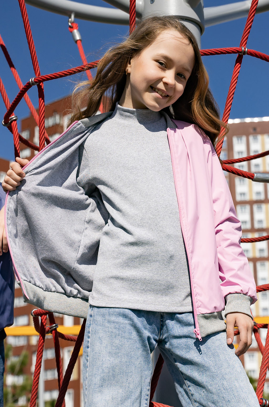 Ветровка детская розовая