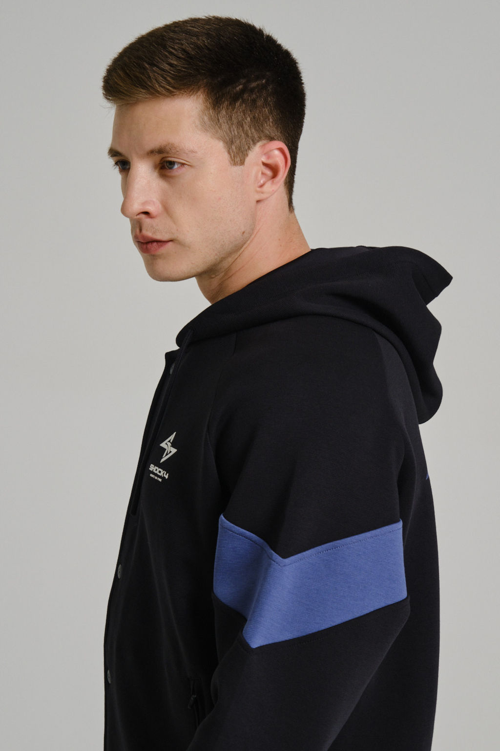 Толстовка на молнии Черный/Синий - Anta фото 5