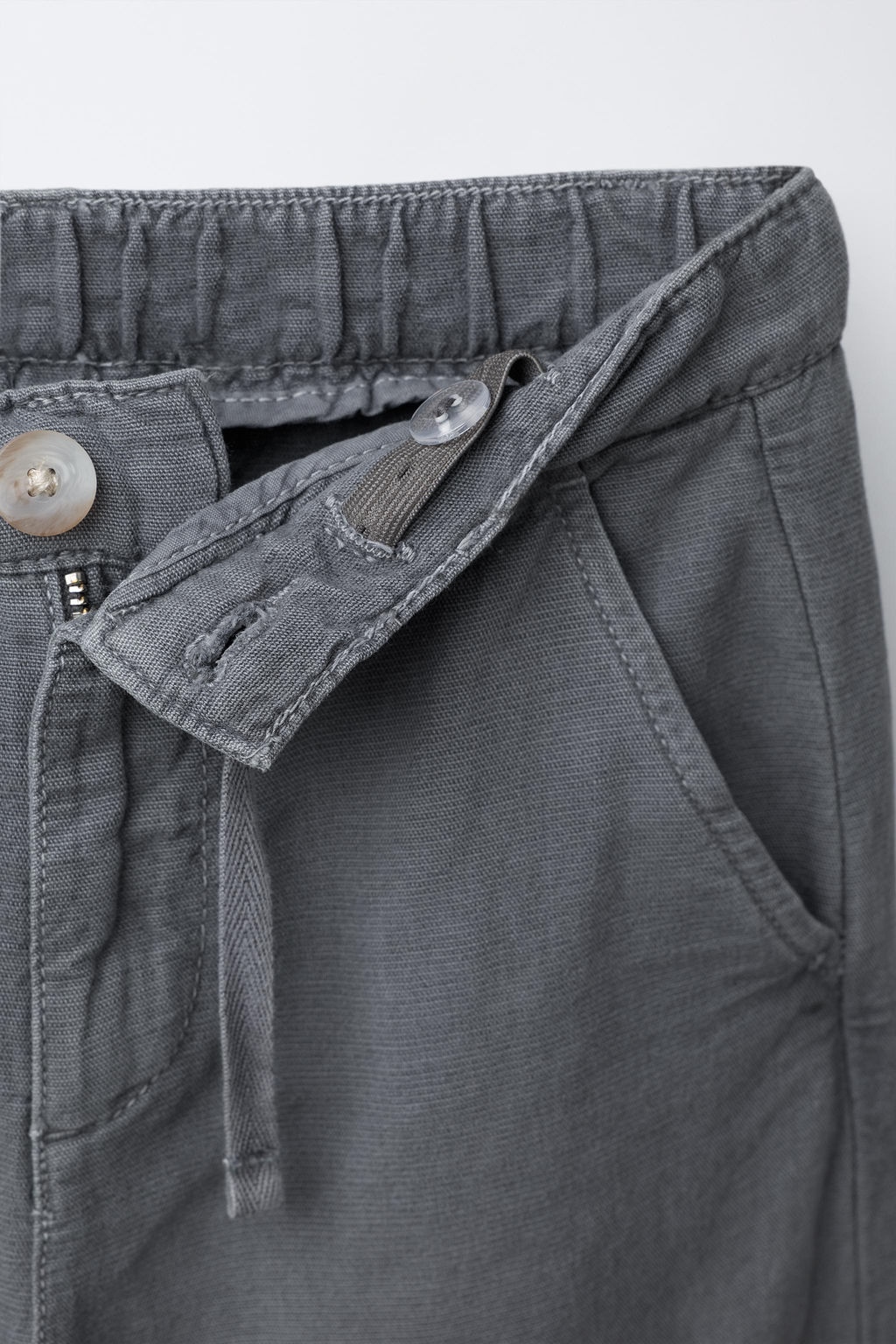 COTTON AND LINEN STRAIGHT-LEG TROUSERS - Zara фото 3