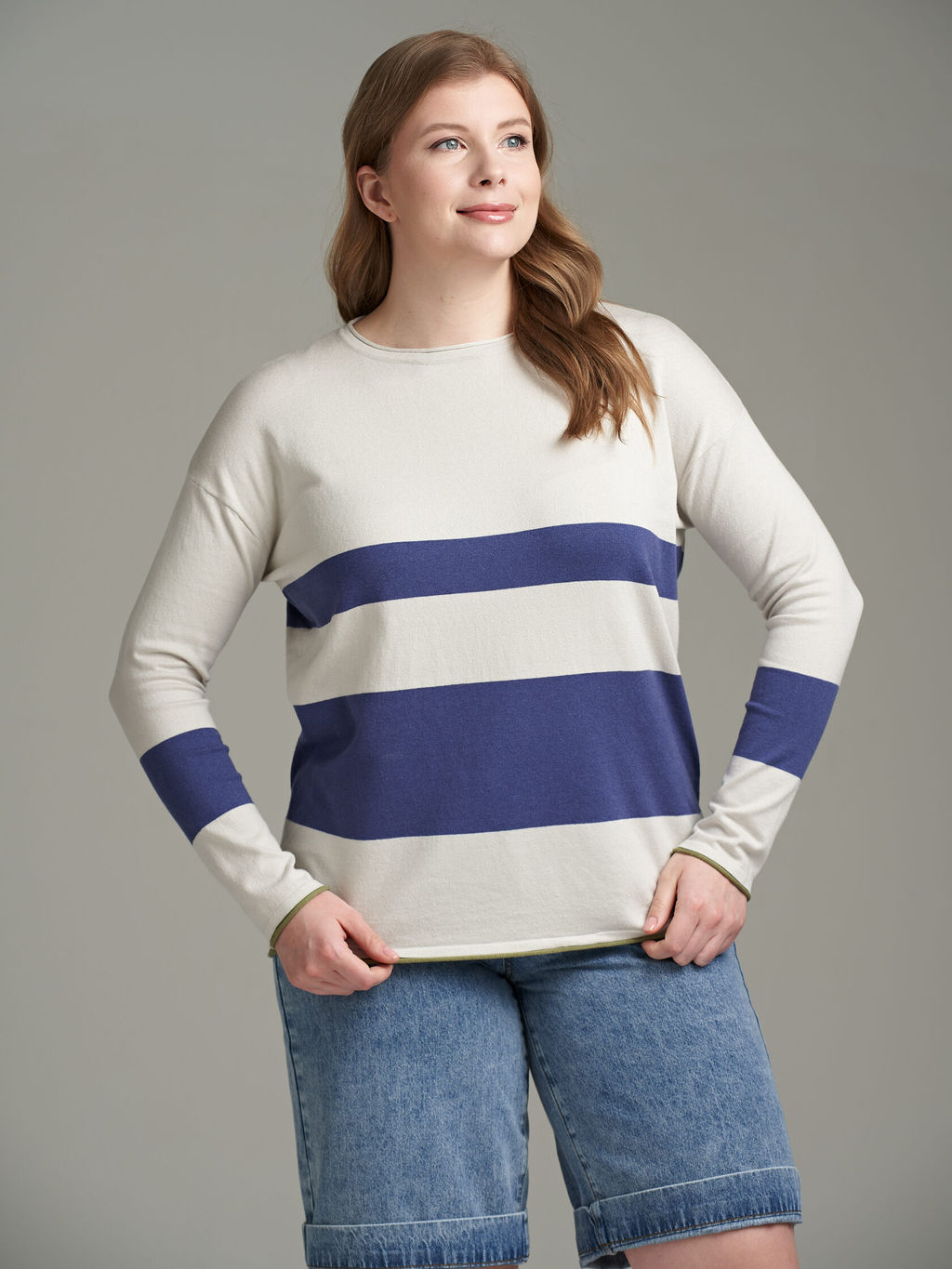 ДЖЕМПЕР OVERSIZE ИЗ НАТУРАЛЬНОЙ ПРЯЖИ