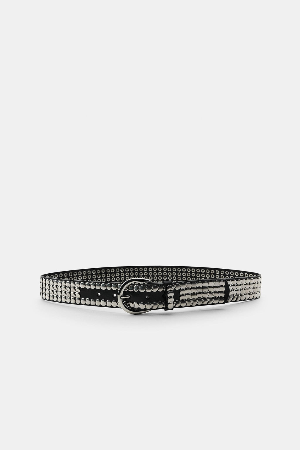 LEATHER BELT WITH MULTIPLE STUDS - Zara фото 3