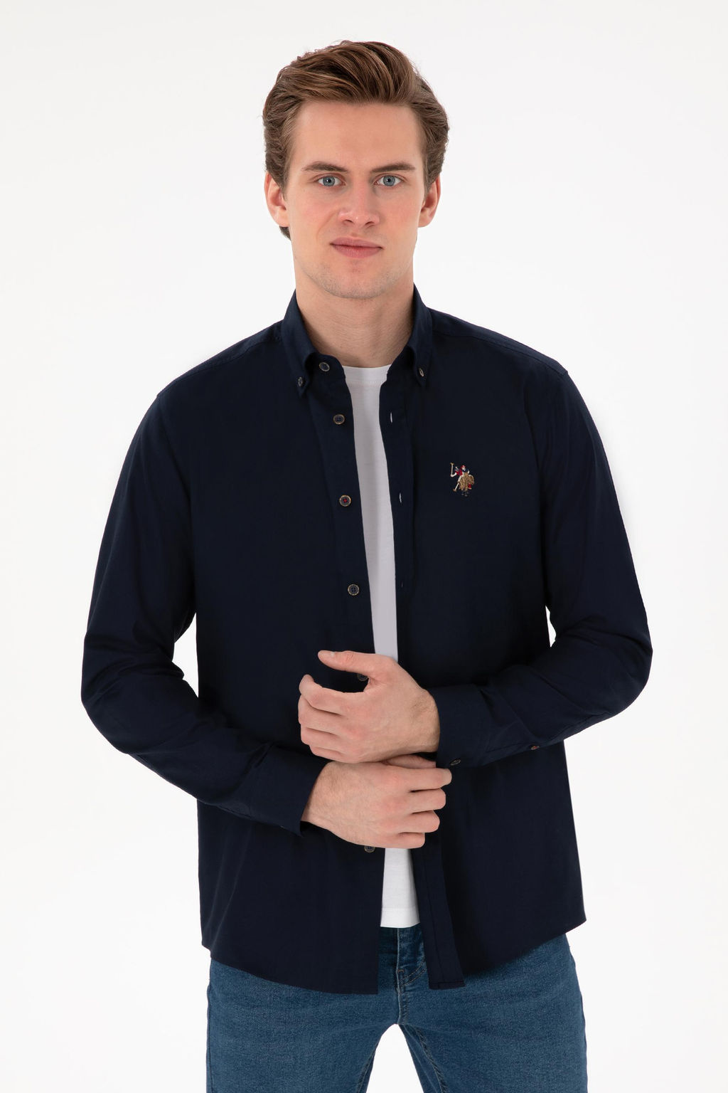 Erkek Lacivert Uzun Kollu Basic G_mlek Sepette S_rpriz _ndirim