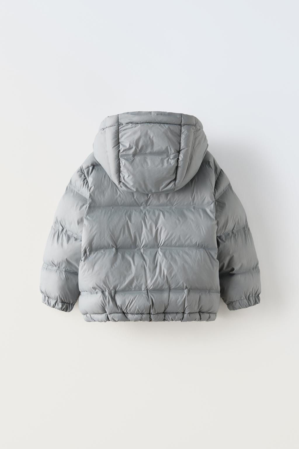 WATER-REPELLENT HOODED PUFFER JACKET - Zara фото 14
