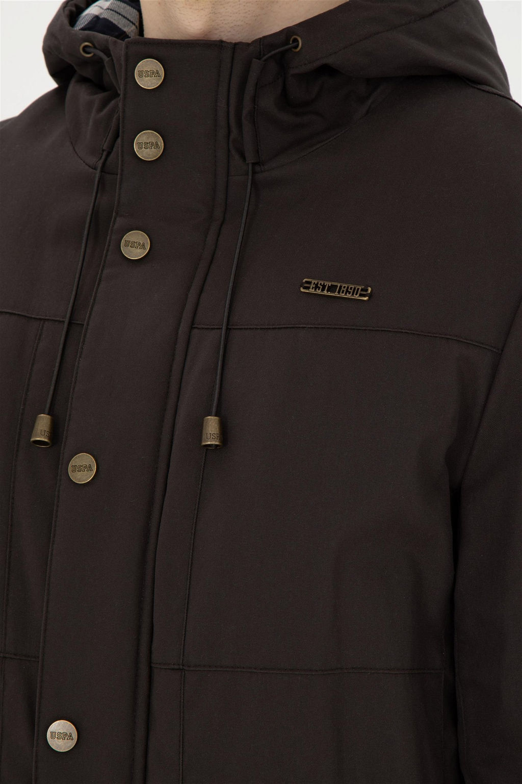 Мужское пальто цвета хаки Неожиданная скидка в корзине - U.s. polo assn фото 7