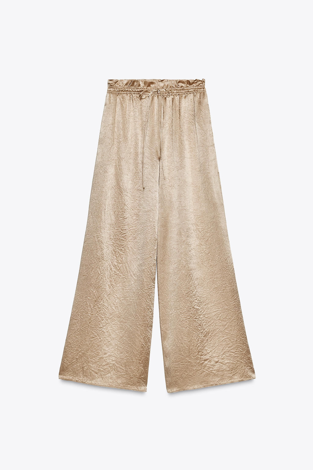 ZW COLLECTION WIDE-LEG SATIN TROUSERS - Zara фото 4