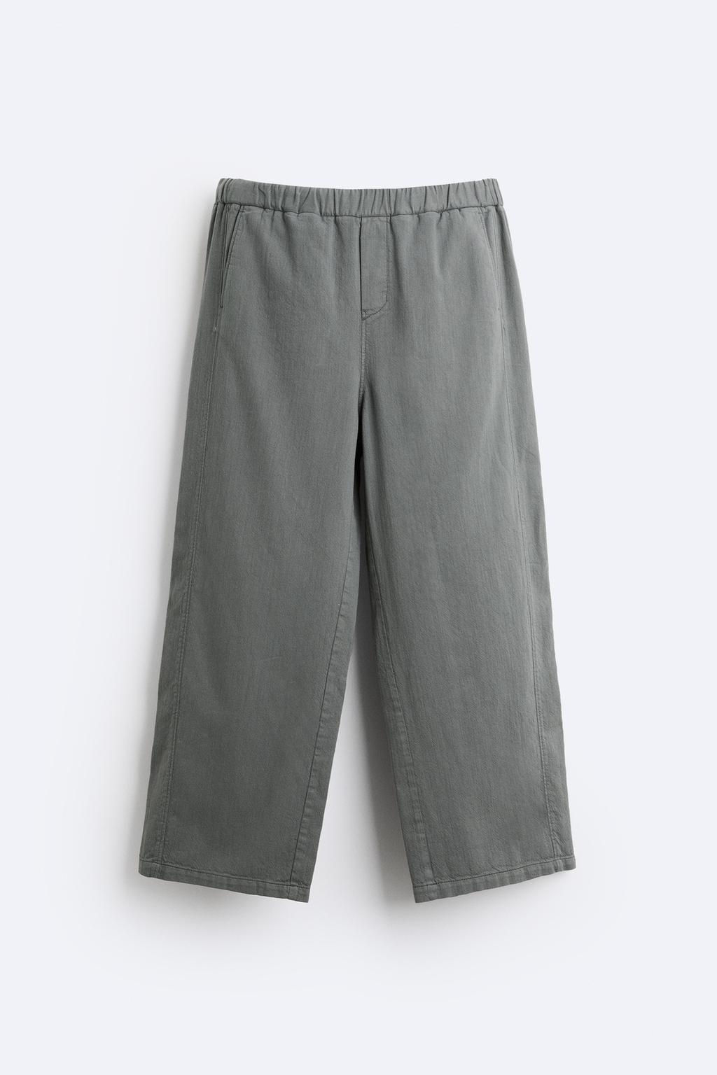 JOGGER WAIST COTTON TROUSERS - Zara фото 6
