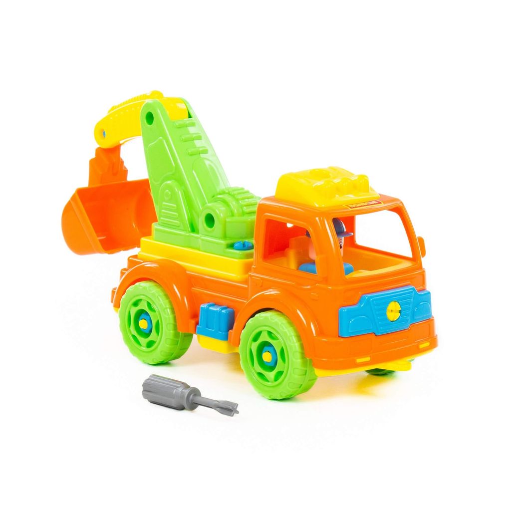 Конструктор-транспорт Автомобиль-экскаватор (в сеточке) - Полесье фото 9