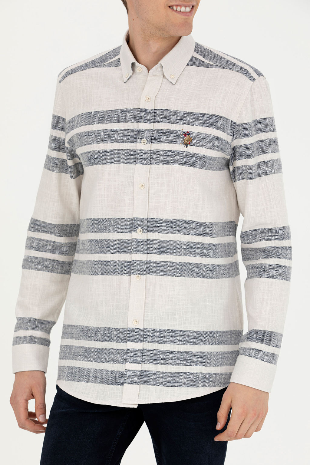 Мужская рубашка с длинным рукавом Stone - U.s. polo assn фото 27