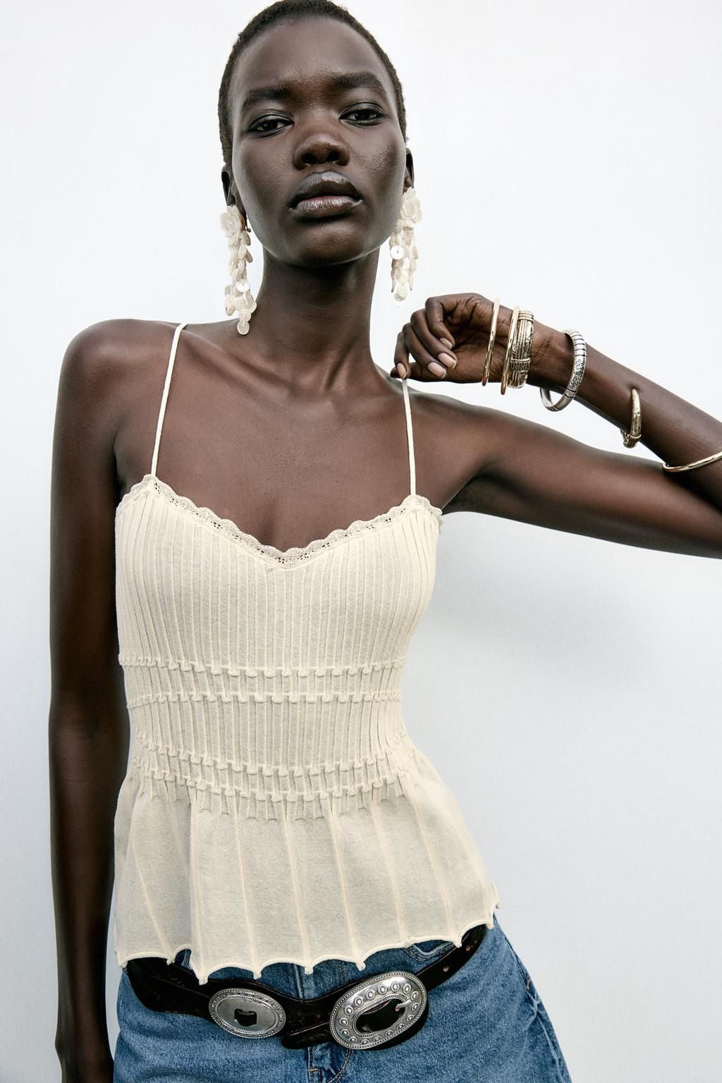 RIBBED KNIT TOP - Zara фото 2