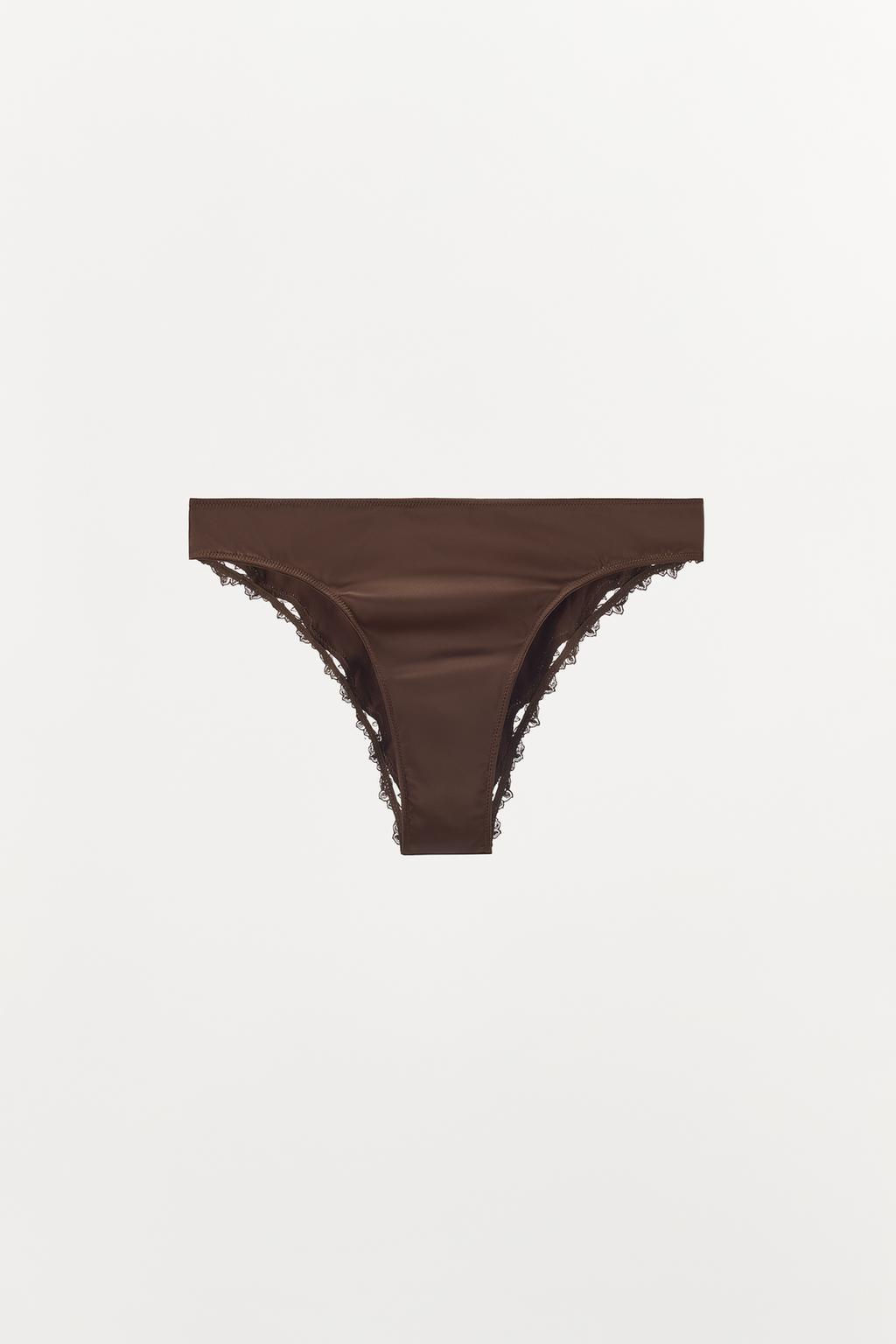 SATIN LACE BRIEFS - Zara фото 4