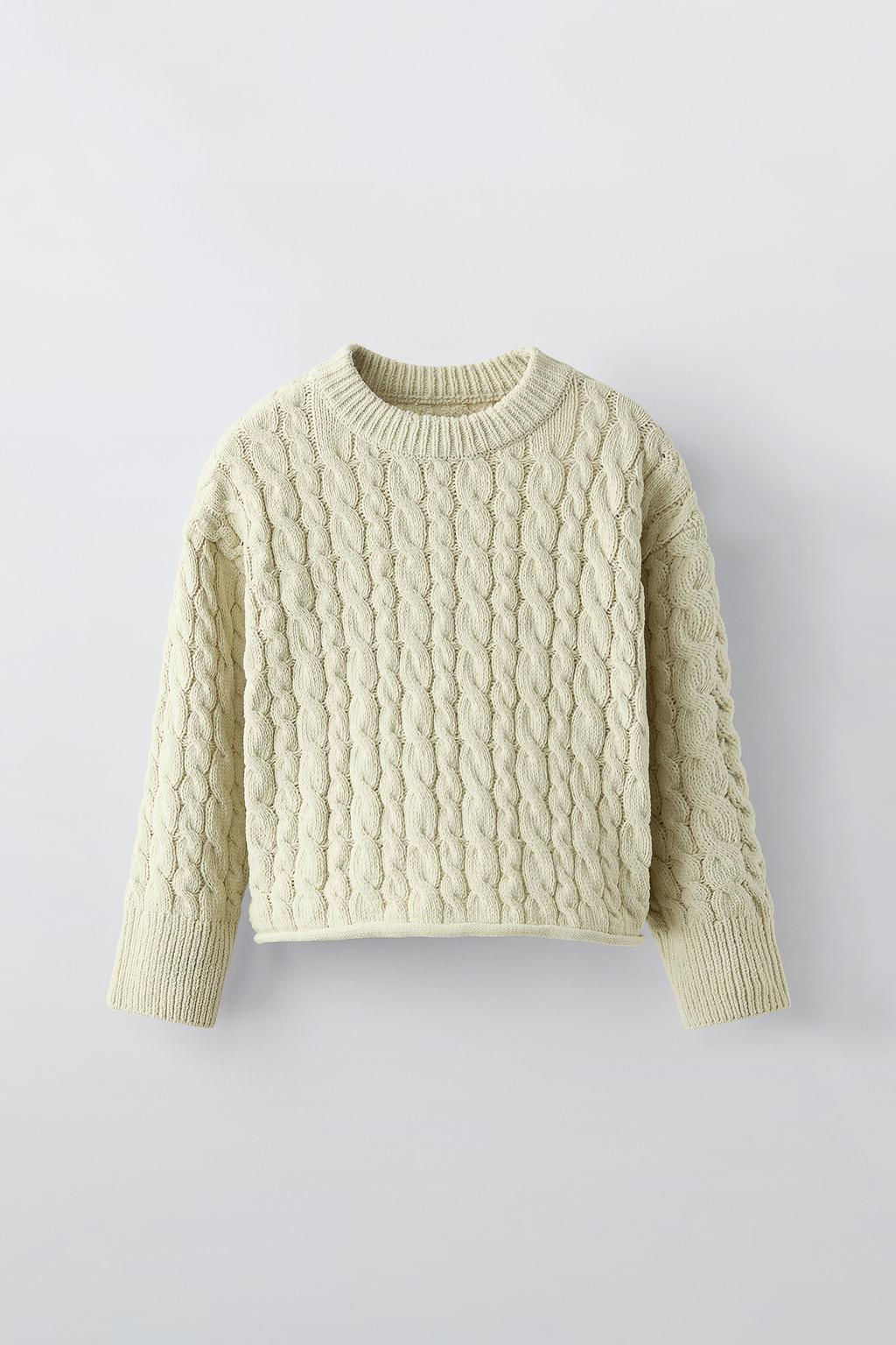 CABLE-KNIT CHENILLE SWEATER - Zara фото 10