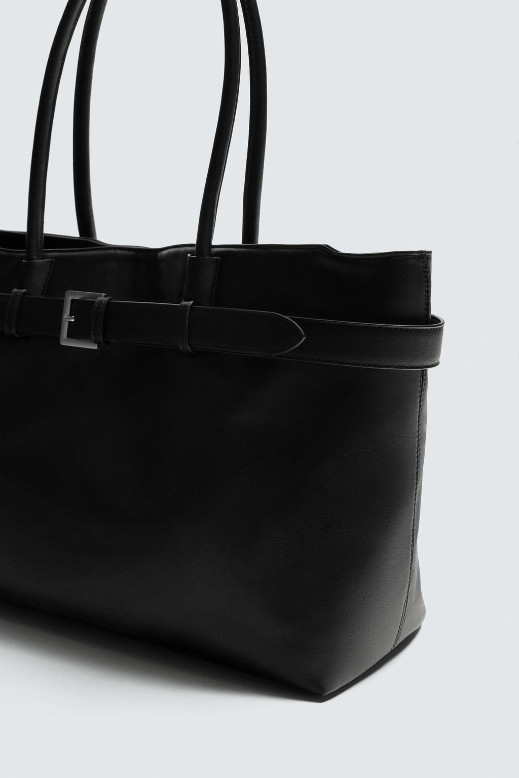 BOLSO SHOPPER CINTUR?N / Negro - Zara фото 9