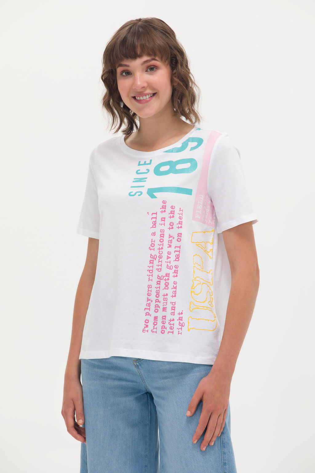 Женская белая футболка - U.s. polo assn фото 8