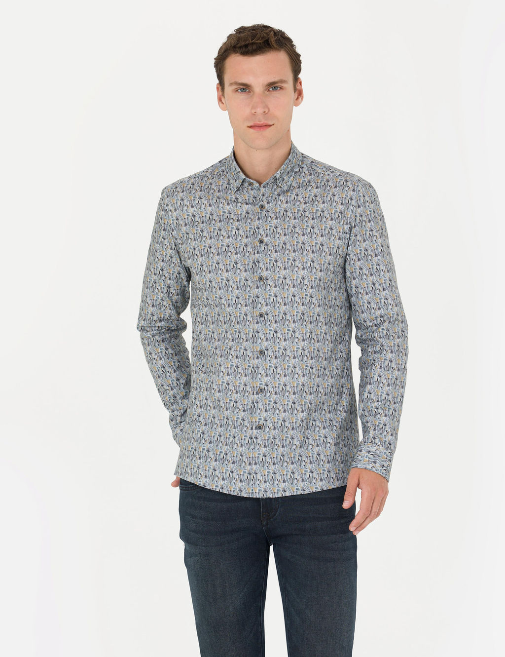 Рубашка Pierre Cardin Slim Fit петрол