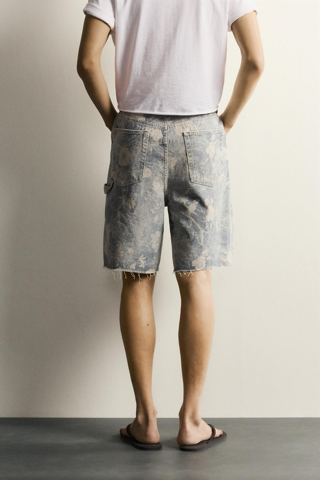 BERMUDA RELAXED FIT ESTAMPADO FLORAL LAVADO / 025 - Zara фото 3