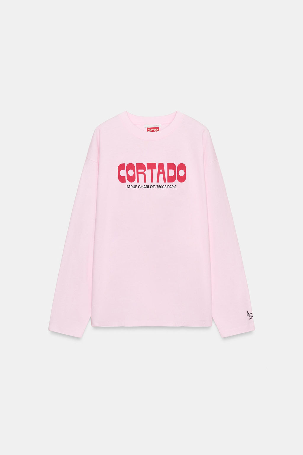 CAMISETA ESTAMPADO CORTADO / Rosa - Zara фото 4