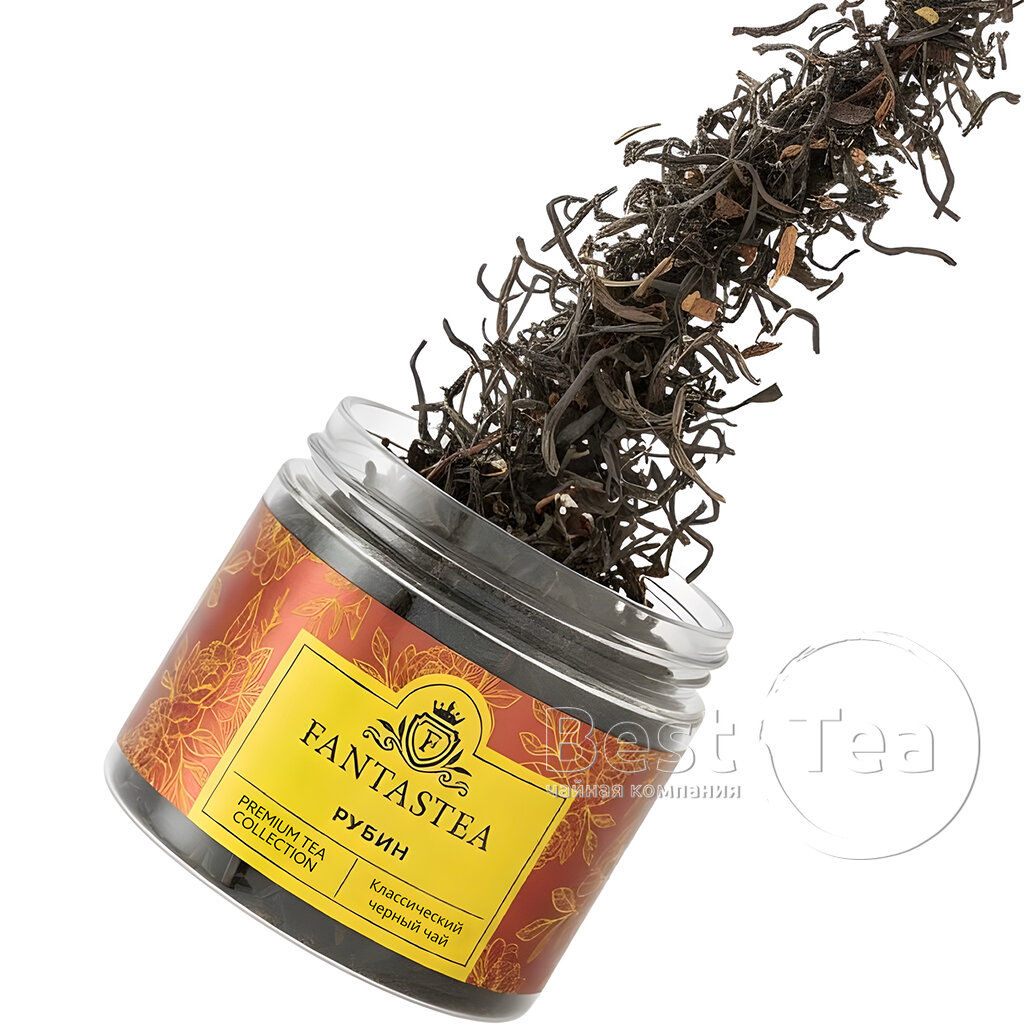 Fantastea Рубин Чай черный индийский (упаковка 12 банок по 50гр)