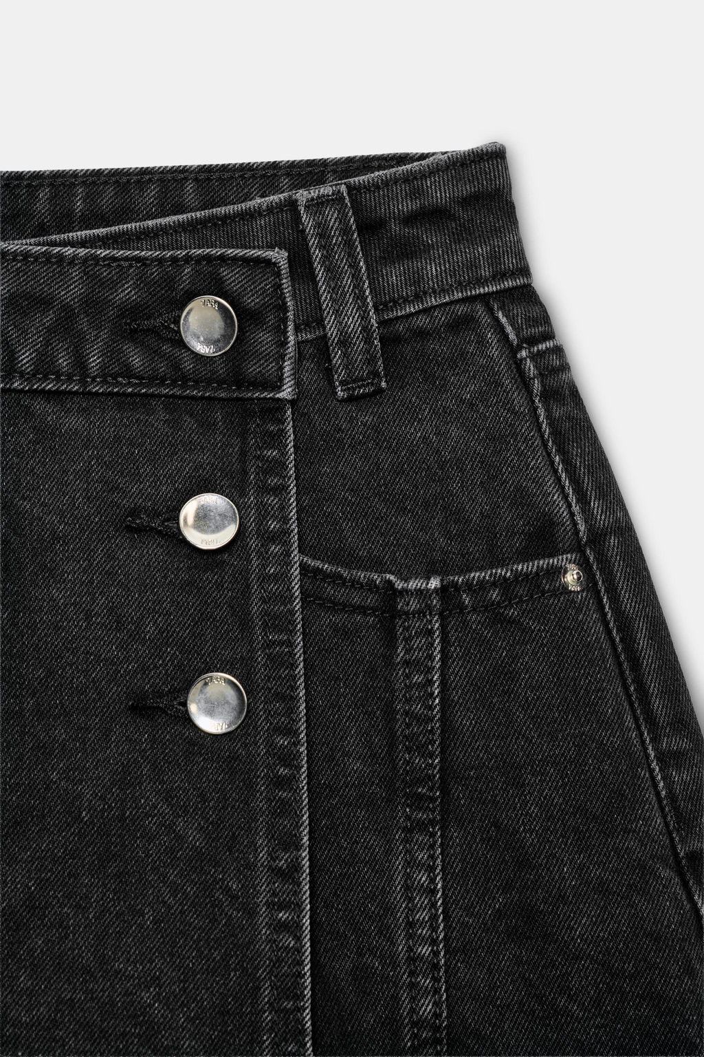 FALDA PANTAL?N Z1975 DENIM CRUZADA / Negro - Zara фото 8