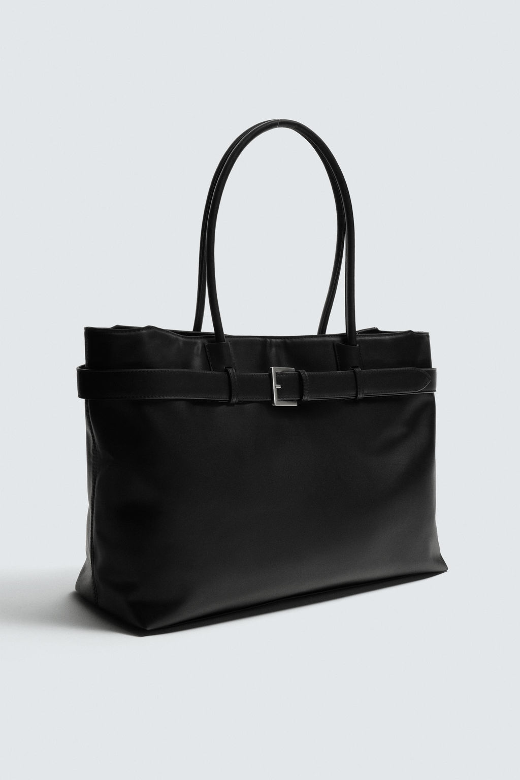 BOLSO SHOPPER CINTUR?N / Negro - Zara фото 8