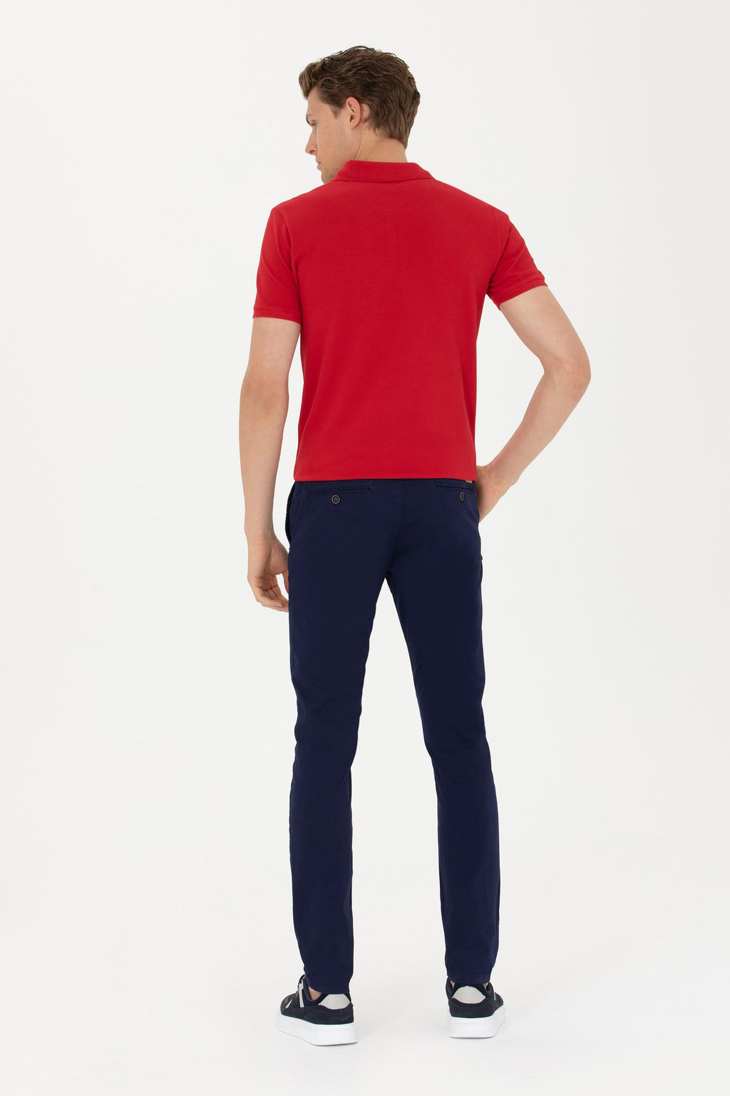 Erkek Slim Fit Lacivert Kanvas Pantolon - U.s. polo assn фото 4