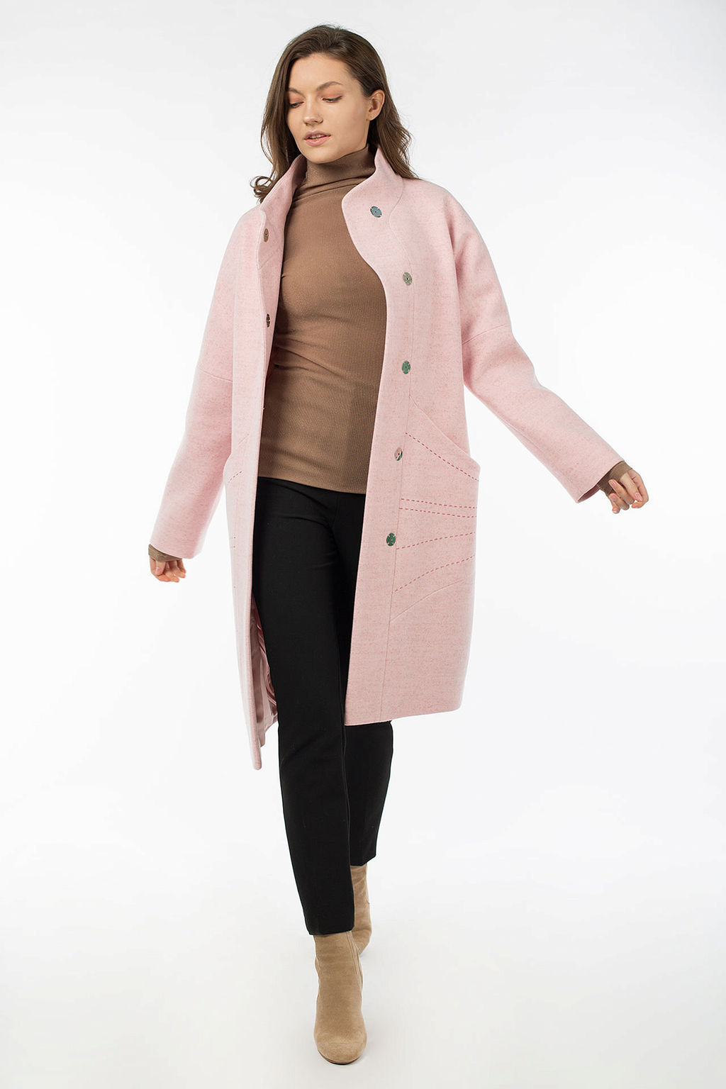 01-10829 Пальто женское демисезонное - El podio фото 3