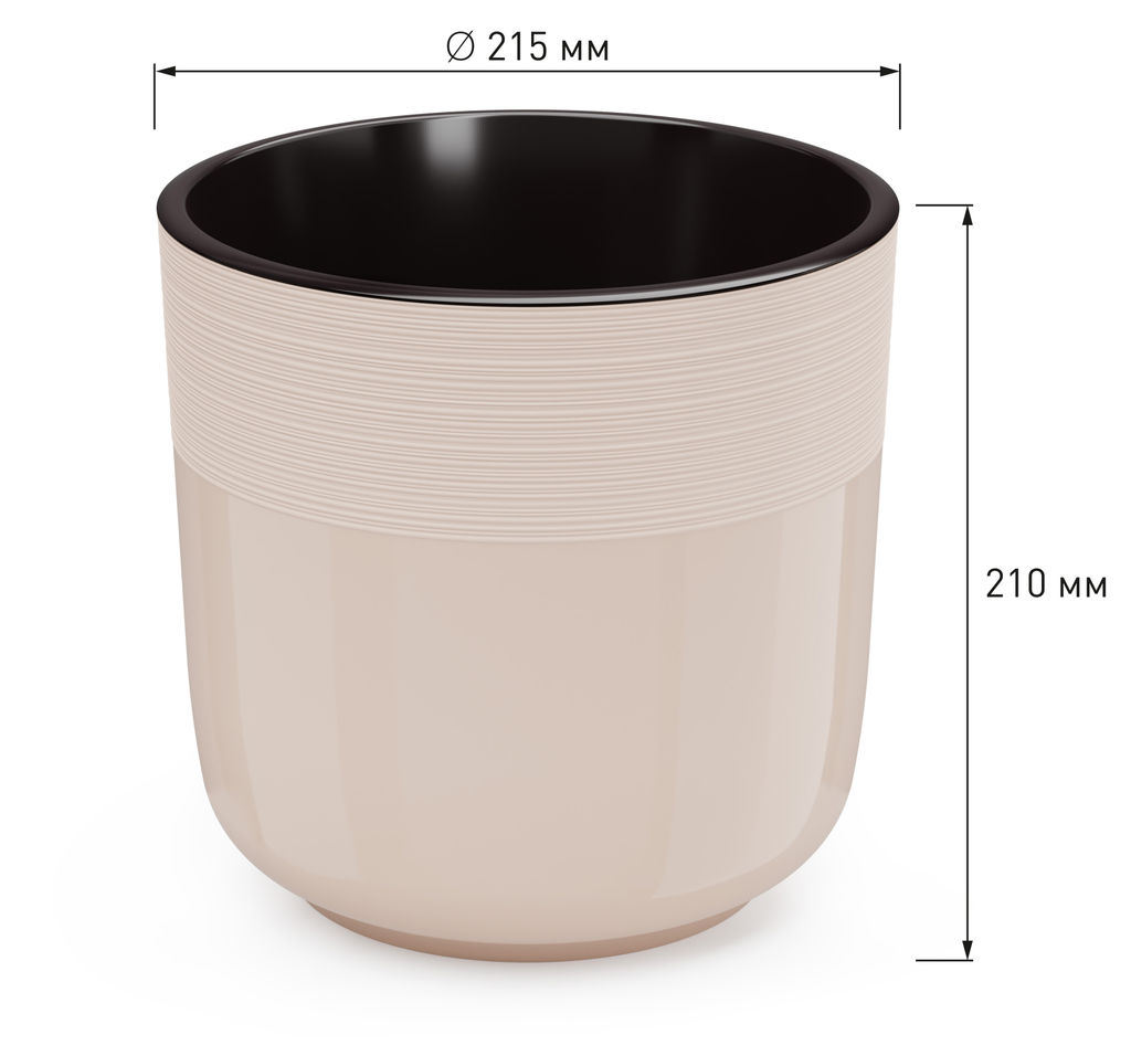 Горшок цв. Линель 6л двойной (бежевый) М8705 - Альтернатива фото 4