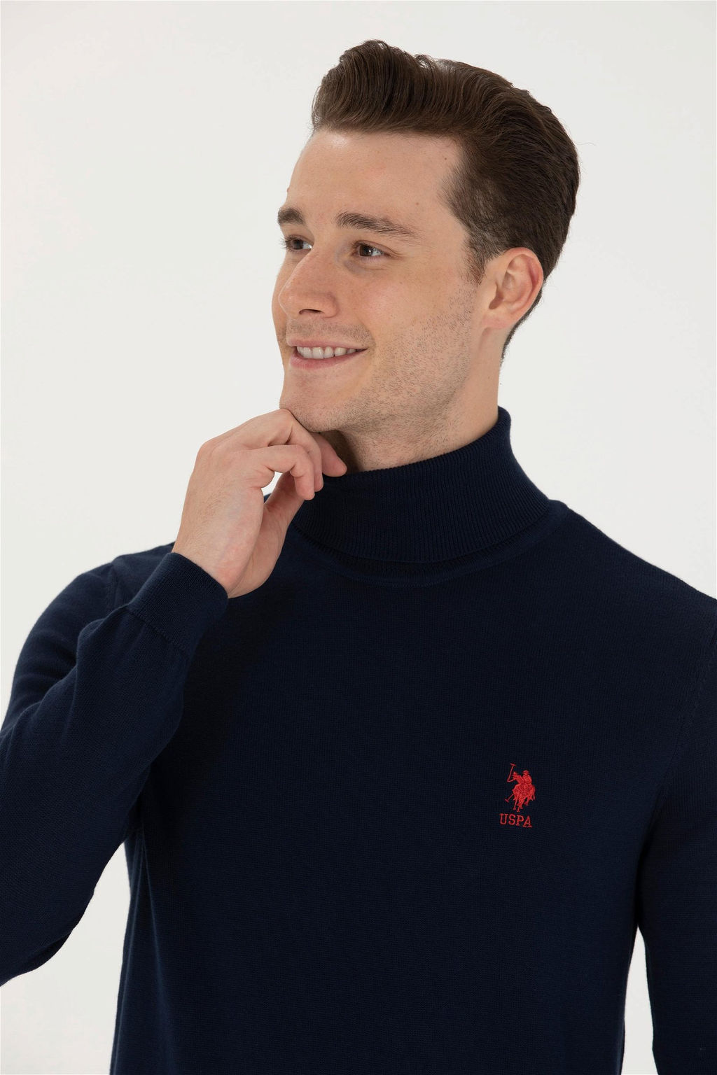 Мужской темно-синий базовый свитер - U.s. polo assn фото 2