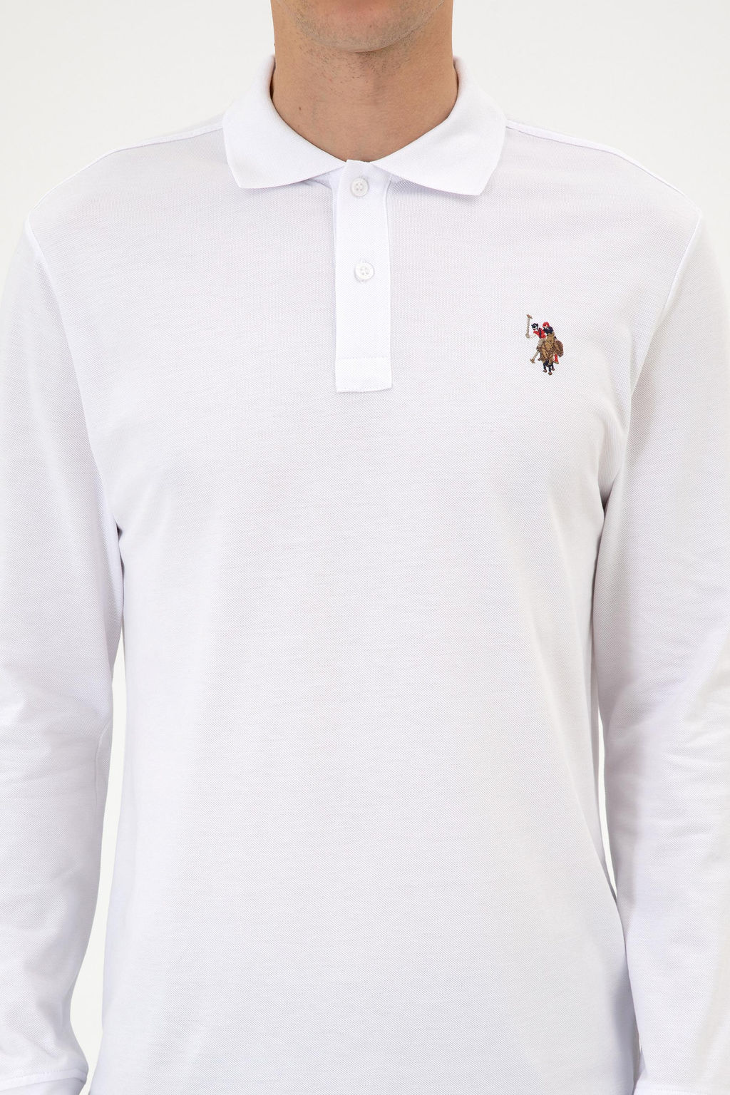 Erkek Regular Fit Polo Yaka Beyaz Basic Sweatshirt Sepette S_rpriz _ndirim - U.s. polo assn фото 6