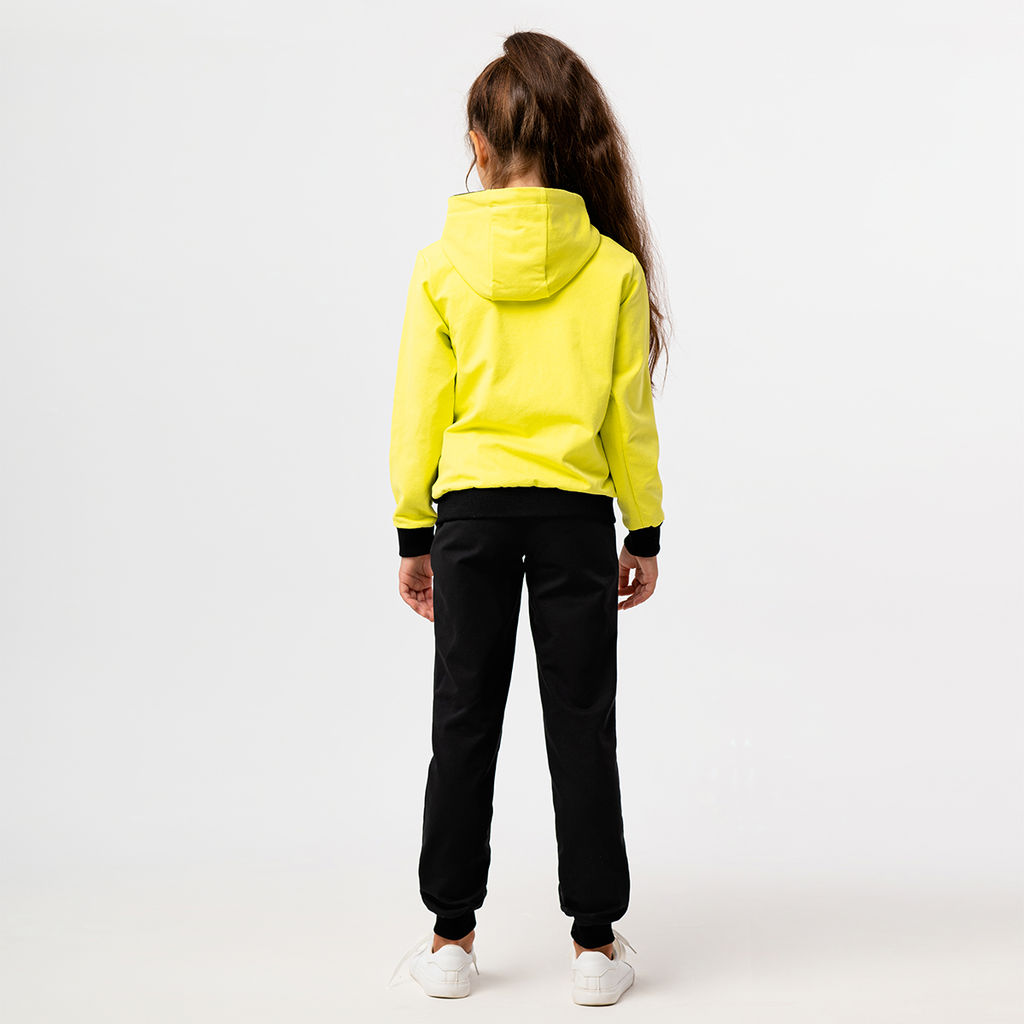 RODOS Спортивный костюм для девочки М-258 Чёрный/Жёлтый