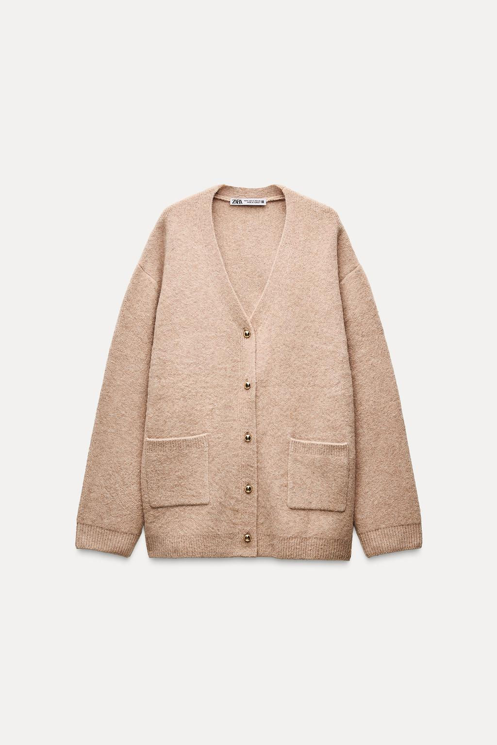 KNIT CARDIGAN WITH GOLDEN BUTTONS - Zara фото 4