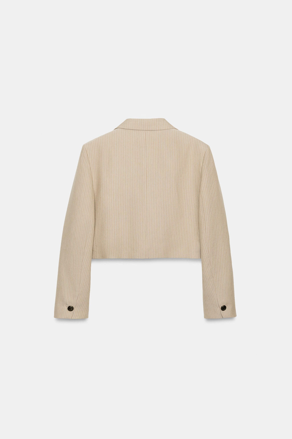 BLAZER CROPPED RAYAS ZW COLLECTION / Beige - Zara фото 8