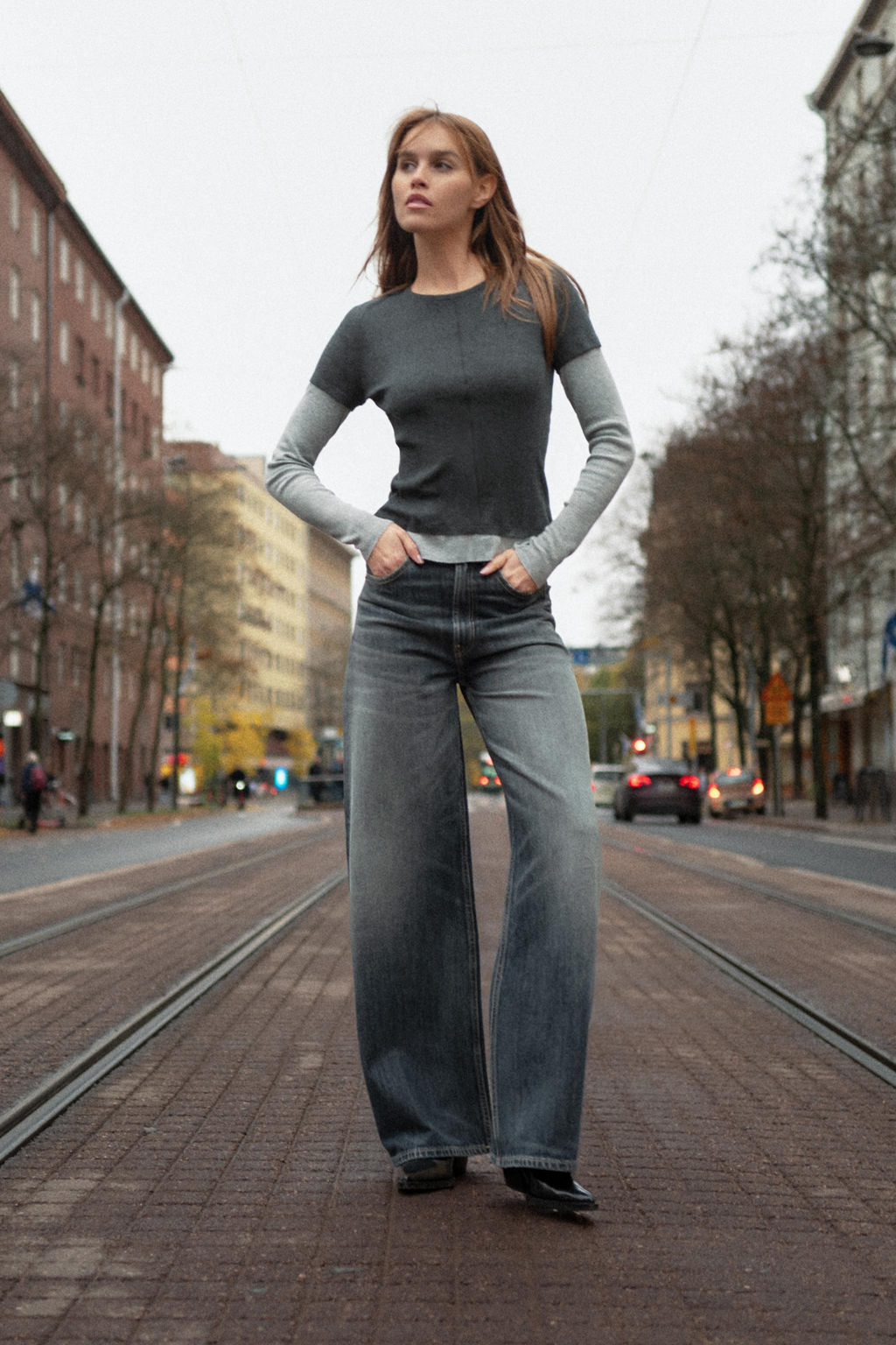 TRF EXTRA WIDE-LEG HIGH-WAIST JEANS - Zara фото 13