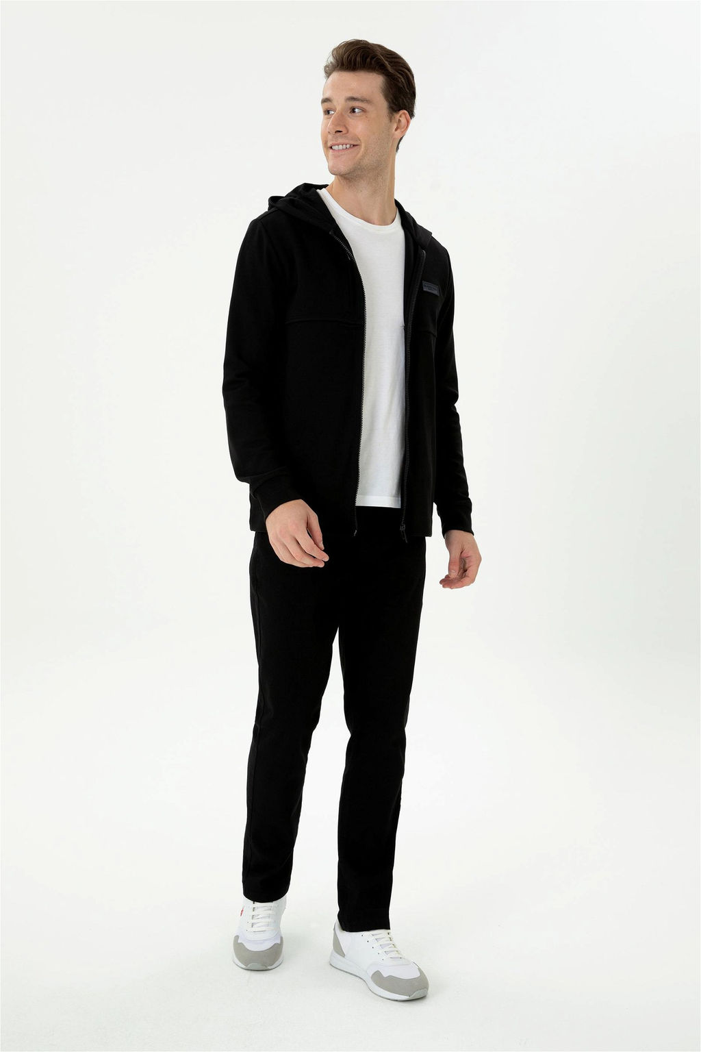 U. S. Polo Assn Мужской черный вязаный кардиган с капюшоном - U.s. polo assn фото 4