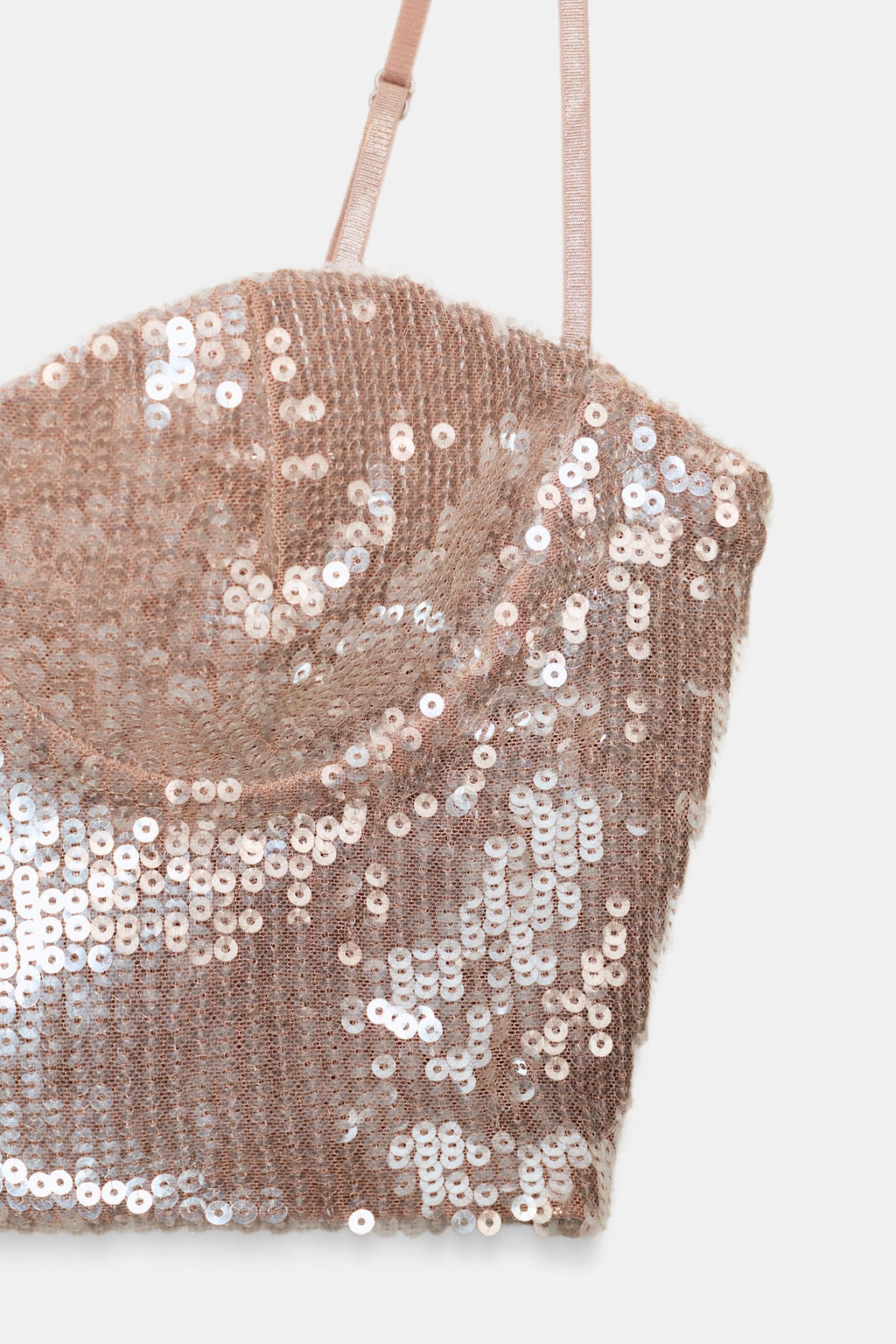SEQUINNED BRALETTE TOP - Zara фото 6