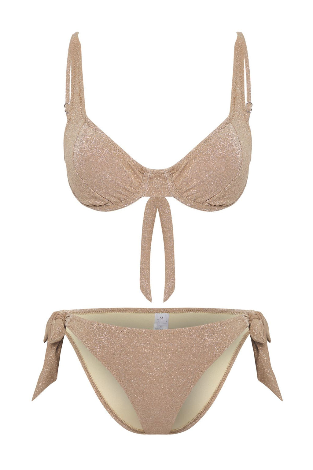 Vizon Baglamal? Balconette Kapl? Regular Dusuk Bel Bikini Tak?m? TBESS25BT00116