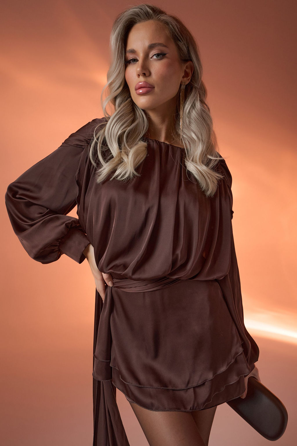 Платье Муза (шоколадный) - Эльза фото 34