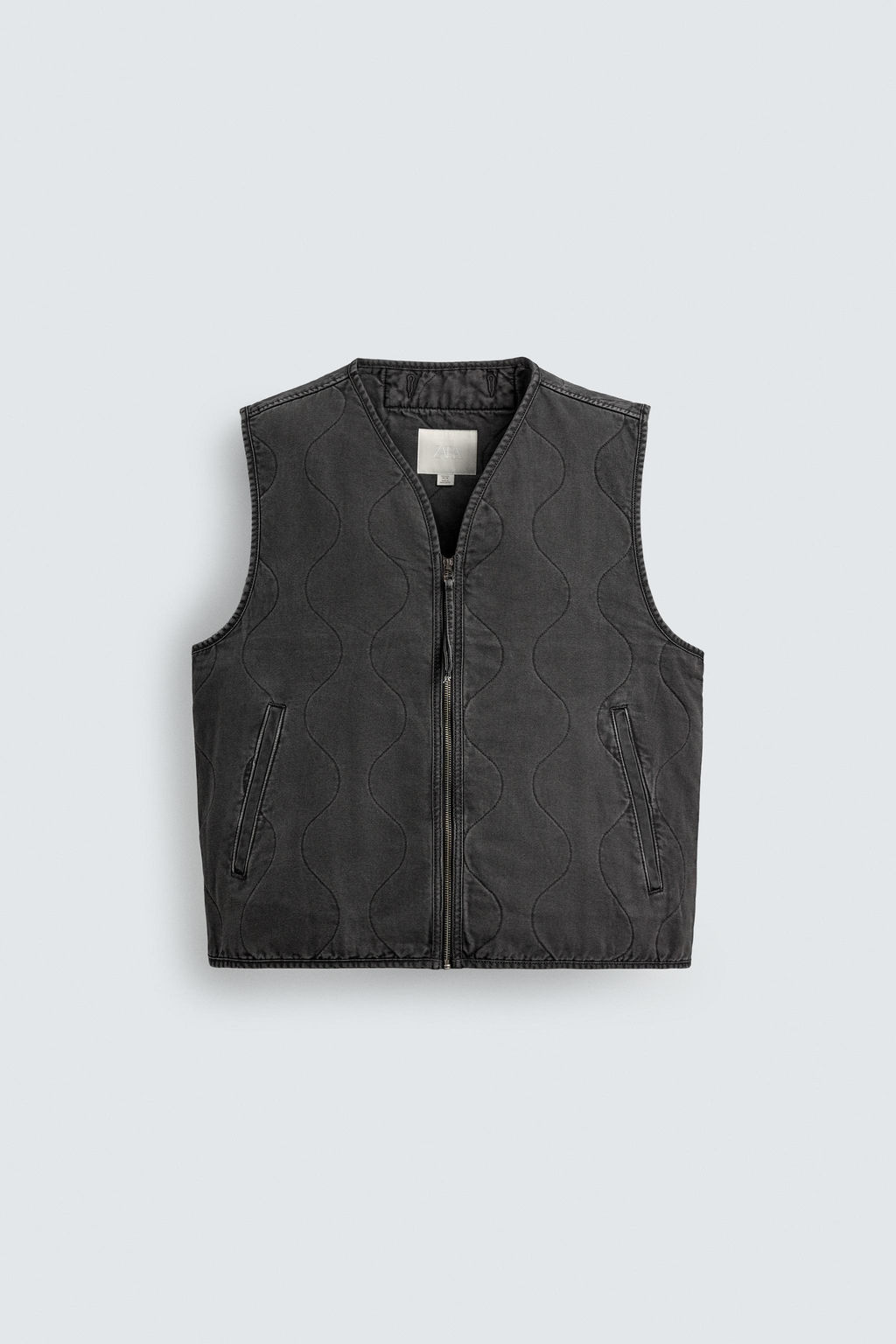 WASHED TOPSTITCHED WAISTCOAT - Zara фото 13