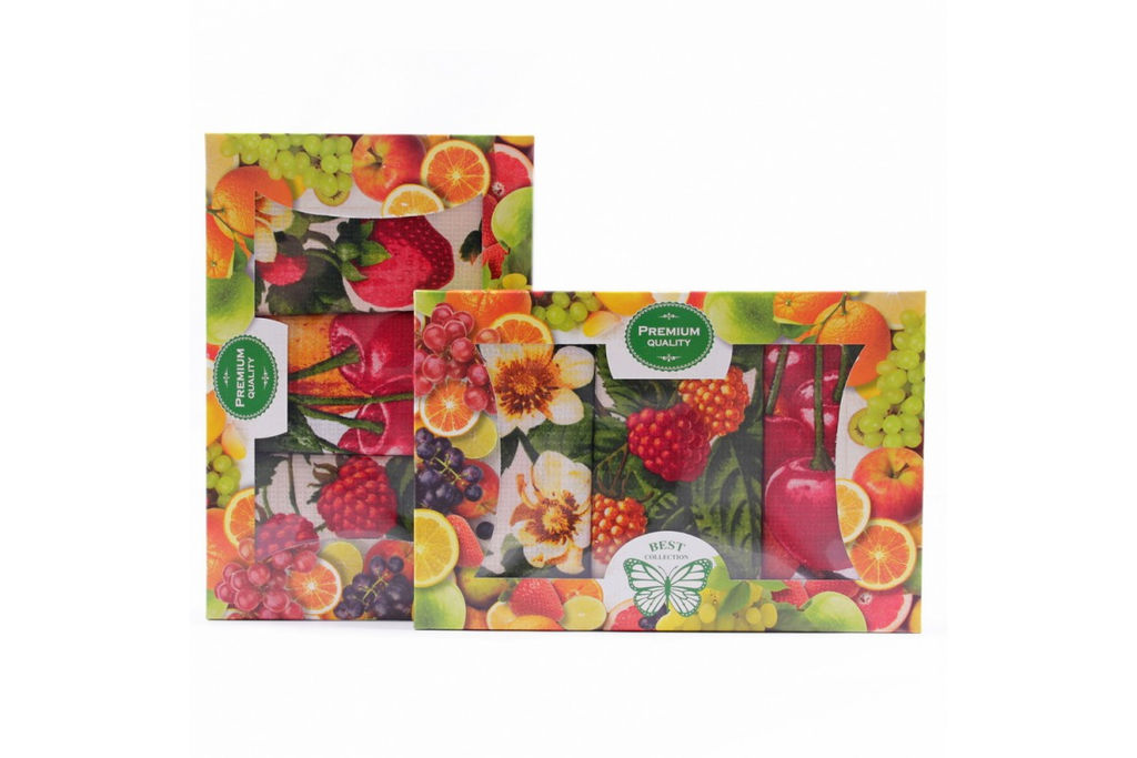 Набор вафельное полотенце Купон в коробке НВК 29336-1 тк*3шт.