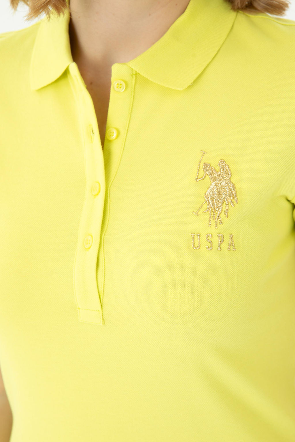 Женское неоново-желтое трикотажное платье - U.s. polo assn фото 13