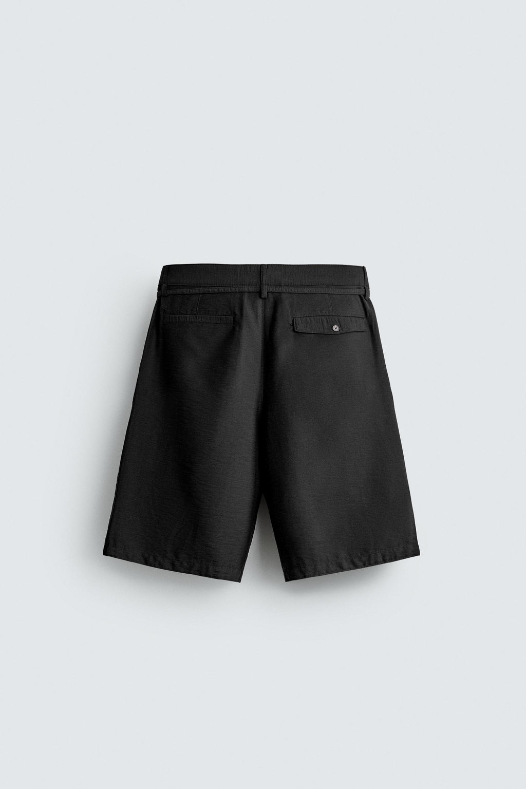 BERMUDA RELAXED FIT PLIEGUES CINTUR?N / Verde gris - Zara фото 8
