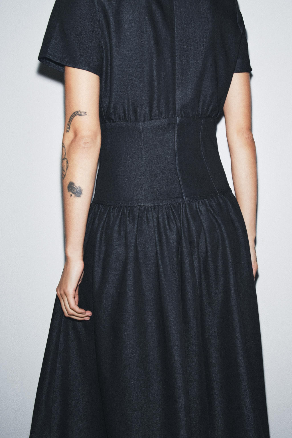 ZW COLLECTION DENIM MIDI DRESS - Zara фото 5