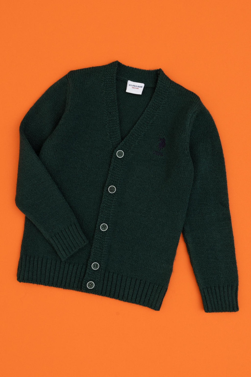 Erkek _ocuk Koyu Ye_il Triko H_rka