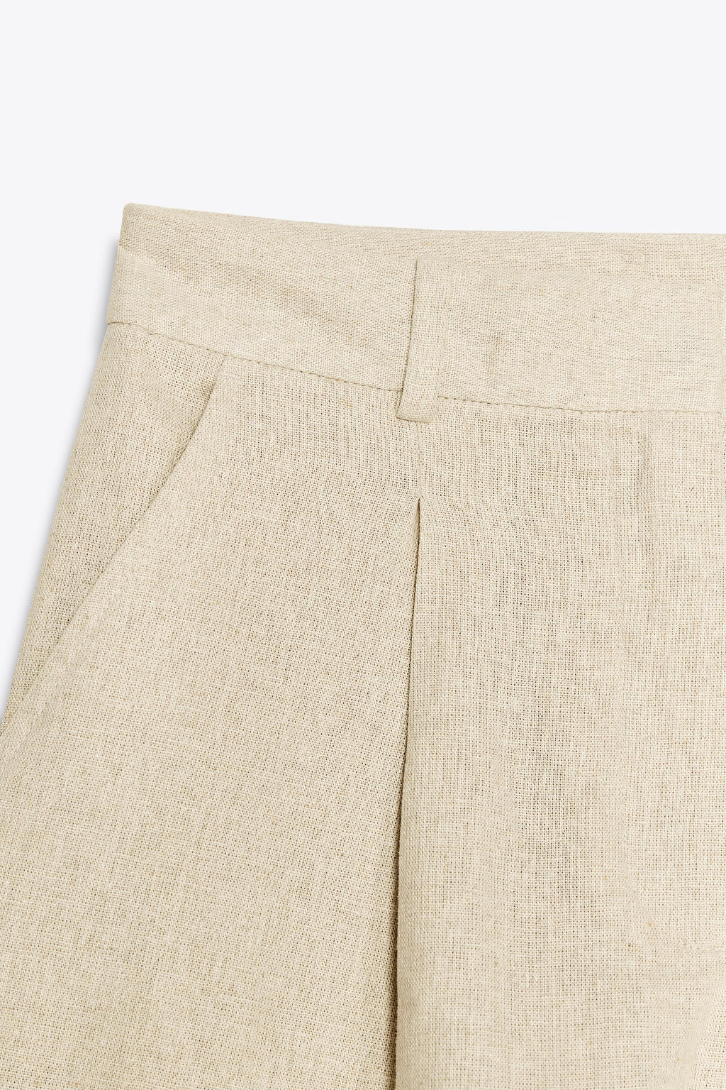HIGH-WAIST LINEN BLEND BERMUDA SHORTS - Zara фото 8