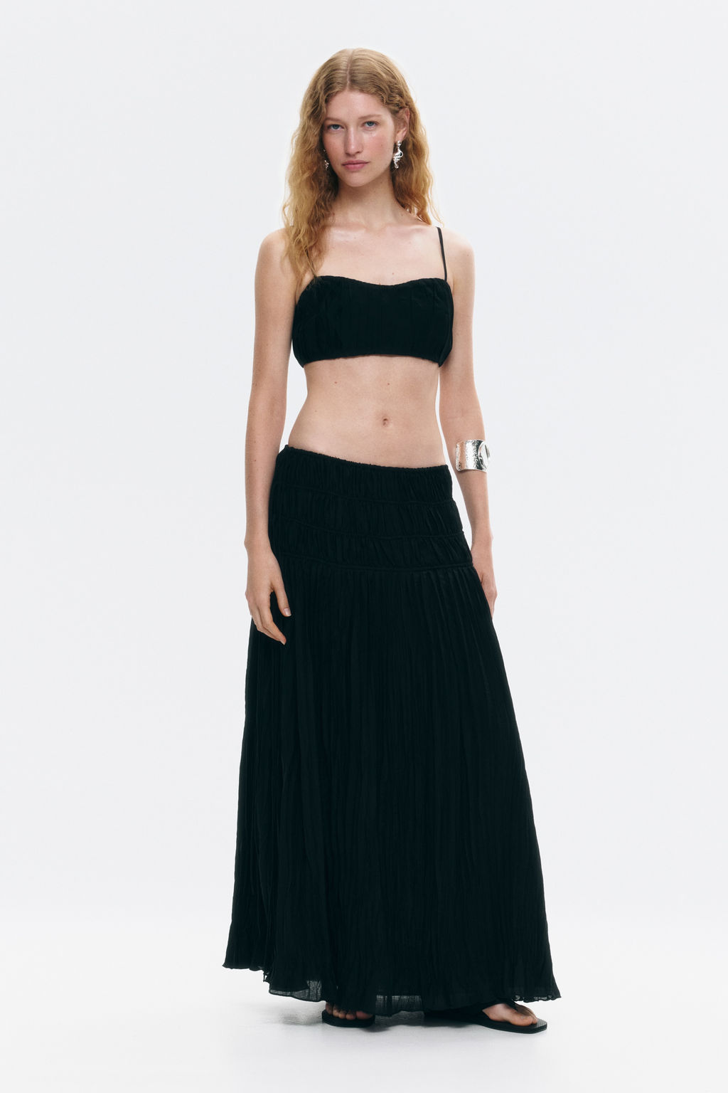 Falda efecto arrugado con cordones ajustables - H&m фото 2