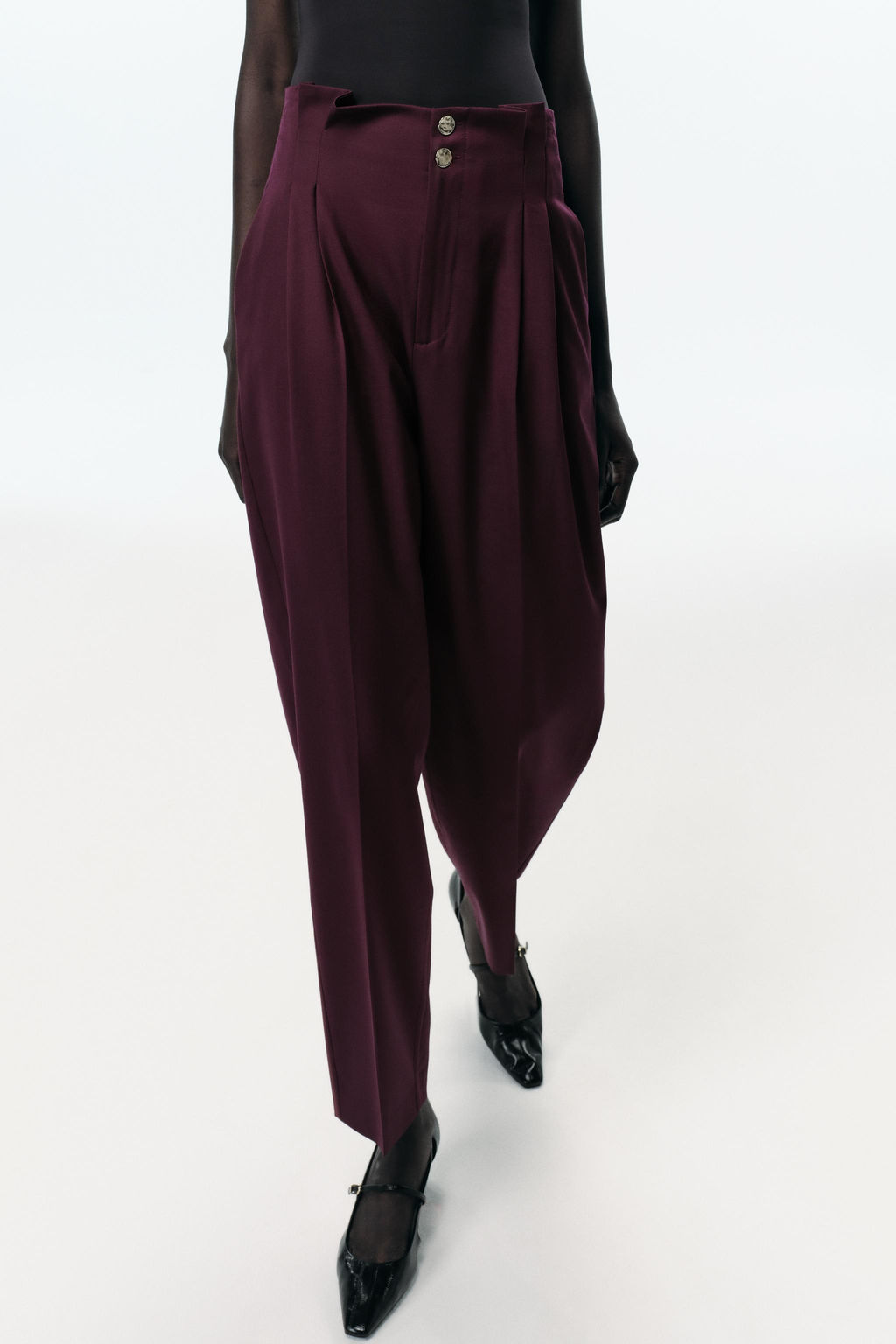 PAPER BAG TROUSERS WITH DARTS - Zara фото 2